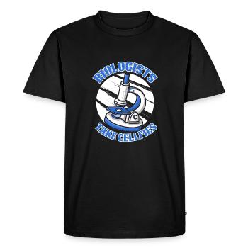 Biology Biologist Microscope Molecular Biologist - Men's Premium Organic T-Shirt - black - Front - Nico (187cm)