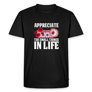 Biology Biologist Comic Molecular Biologist - Men's Premium Organic T-Shirt - black - Front - Nico (187cm)