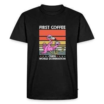 Lunettes de soleil Flamingo Coffee - T-shirt Premium bio Homme - noir - Devant - Nico (187cm)