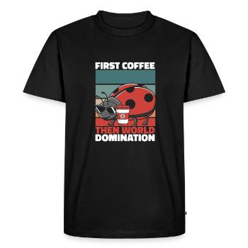 Lunettes de soleil Ladybug Coffee - T-shirt Premium bio Homme - noir - Devant - Nico (187cm)