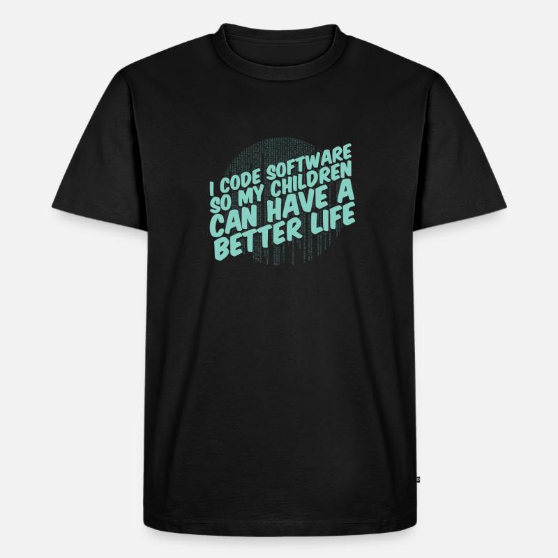 Developer Coder Programmer Parent - Men's Premium Organic T-Shirt - black