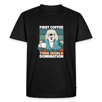 Old English Shepherd Bobtail Coffee - T-shirt Premium bio Homme - noir - Devant - Nico (187cm)