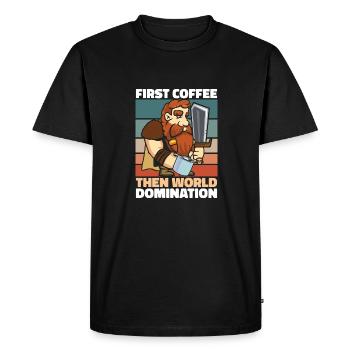 Viking Coffee Sword - Men's Premium Organic T-Shirt - black - Front - Nico (187cm)