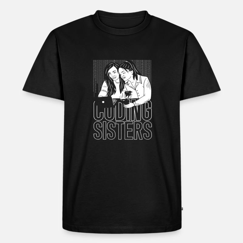 Développeur Coder Programmeur Sœur - T-shirt Premium bio Homme - noir