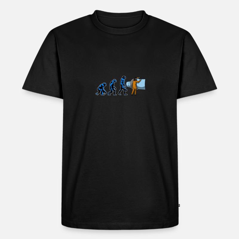 Flugzeug Mechaniker Evolution - Männer Premium Bio T-Shirt - Schwarz