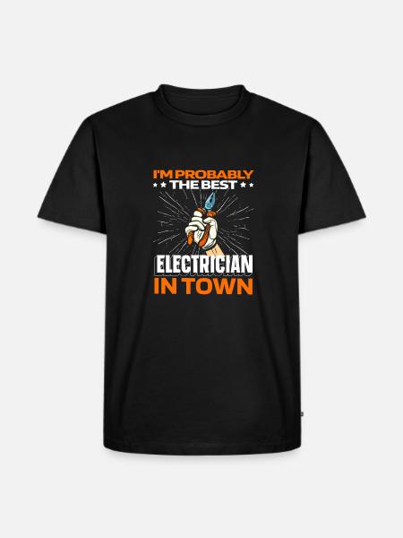 Electrician Electronics technician pliers - Men's Premium Organic T-Shirt - black