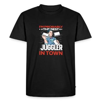 Juggling Juggler Funny - Men's Premium Organic T-Shirt - black - Front - Nico (187cm)