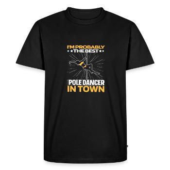 Pole Dancing Drôle - T-shirt Premium bio Homme - noir - Devant - Nico (187cm)