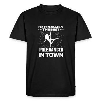 Pole Dancing Drôle - T-shirt Premium bio Homme - noir - Devant - Nico (187cm)