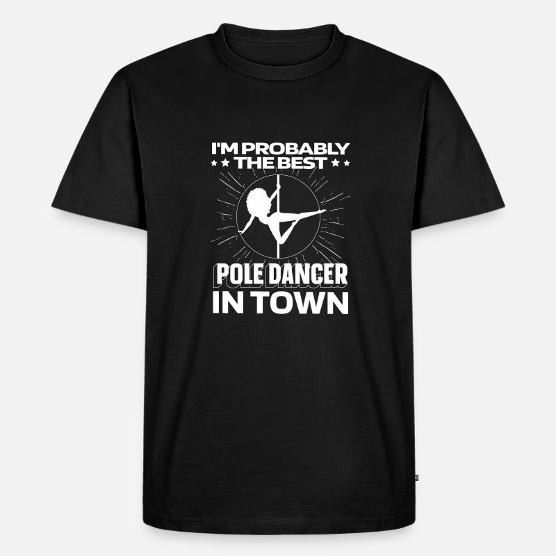 Pole Dancing Lustig - Männer Premium Bio T-Shirt - Schwarz