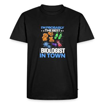Biology Biologist Cells - Men's Premium Organic T-Shirt - black - Front - Nico (187cm)