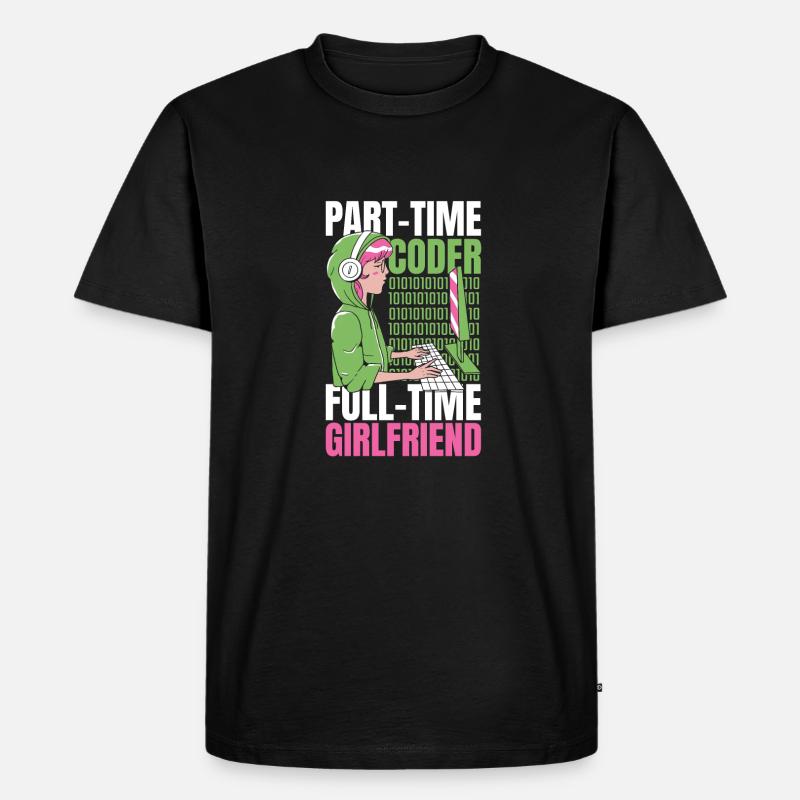 Entwickler Coder Programmierer Feste Freundin - Männer Premium Bio T-Shirt - Schwarz