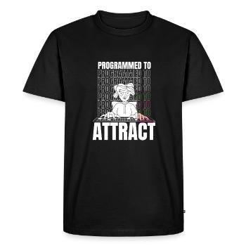 Développeur Coder Programmeur Drôle - T-shirt Premium bio Homme - noir - Devant - Nico (187cm)