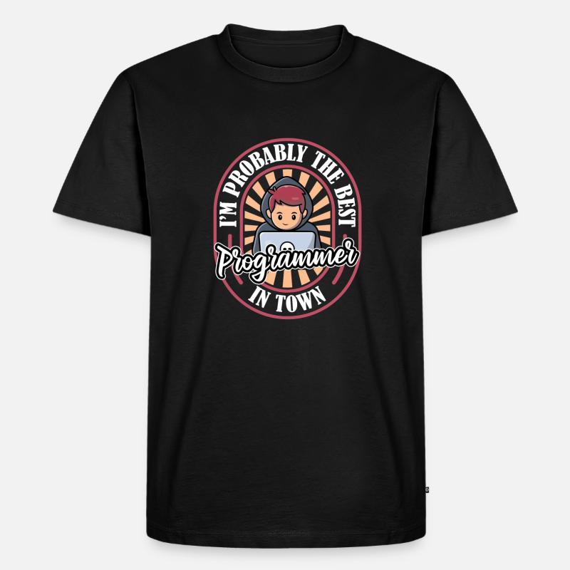 Entwickler Coder Programmierer Lustig - Männer Premium Bio T-Shirt - Schwarz