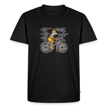 Tiger Bike - Men's Premium Organic T-Shirt - black - Front - Nico (187cm)
