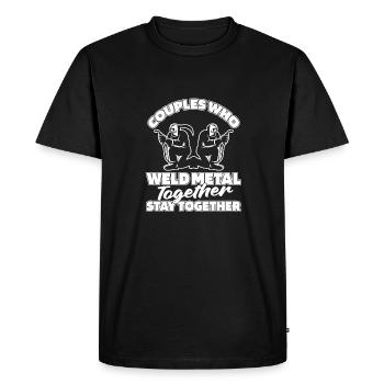 Blacksmith Metal Worker Couple - Men's Premium Organic T-Shirt - black - Front - Nico (187cm)