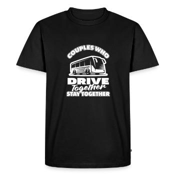 Bus Bus Driver Couple - Men's Premium Organic T-Shirt - black - Front - Nico (187cm)