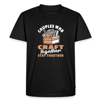 Artisan couple - Men's Premium Organic T-Shirt - black - Front - Nico (187cm)