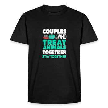 Veterinary assistant Veterinary assistant couple - Men's Premium Organic T-Shirt - black - Front - Nico (187cm)