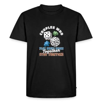 Jeu de société Couple de jeux de société - T-shirt Premium bio Homme - noir - Devant - Nico (187cm)