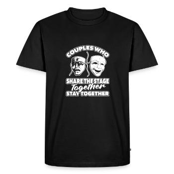 Couple d’acteurs de théâtre - T-shirt Premium bio Homme - noir - Devant - Nico (187cm)