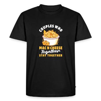 Mac N Cheese Mac And Cheese Pair - Men's Premium Organic T-Shirt - black - Front - Nico (187cm)