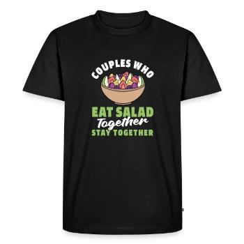 Salade de légumes Paire de légumes - T-shirt Premium bio Homme - noir - Devant - Nico (187cm)