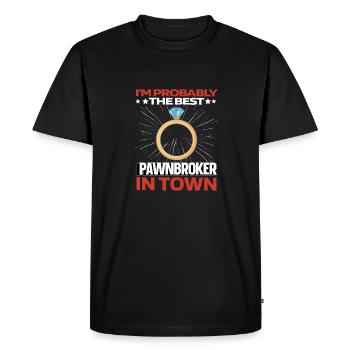 Pawnbroker Diamant - Men's Premium Organic T-Shirt - black - Front - Nico (187cm)