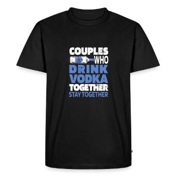 Paire de vodka - T-shirt Premium bio Homme - noir - Devant - Nico (187cm)