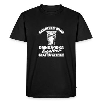 Paire de vodka - T-shirt Premium bio Homme - noir - Devant - Nico (187cm)