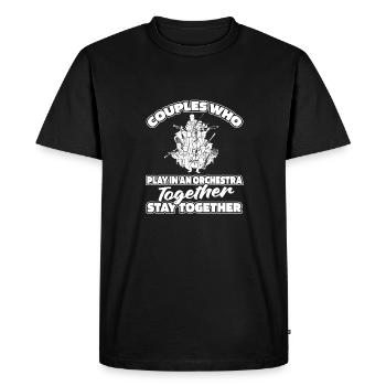 Orchestra Couple - Men's Premium Organic T-Shirt - black - Front - Nico (187cm)