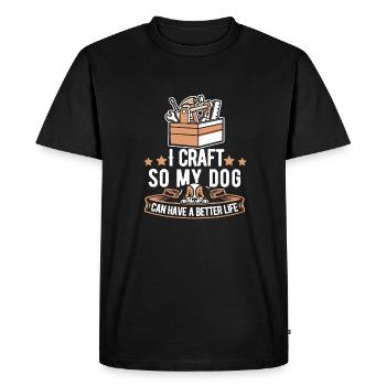 Artisan couple - Men's Premium Organic T-Shirt - black - Front - Nico (187cm)