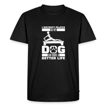 Formateurs de Pilates Professeur de Pilates Chien - T-shirt Premium bio Homme - noir - Devant - Nico (187cm)