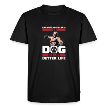 Mixed Martial Arts Dog - Men's Premium Organic T-Shirt - black - Front - Nico (187cm)