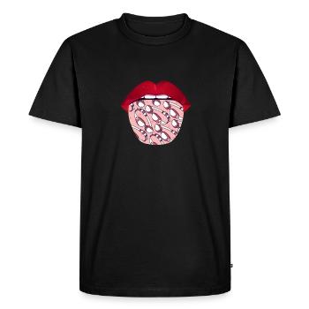 Langue du nageur nageur - T-shirt Premium bio Homme - noir - Devant - Nico (187cm)