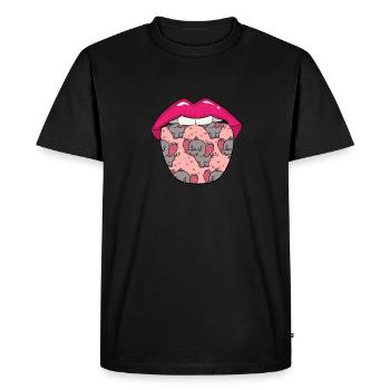 Langue d’éléphant - T-shirt Premium bio Homme - noir - Devant - Nico (187cm)