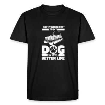 Chien de bateau ponton - T-shirt Premium bio Homme - noir - Devant - Nico (187cm)
