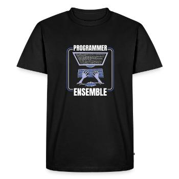 Développeur Coder Programmeur Ensemble - T-shirt Premium bio Homme - noir - Devant - Nico (187cm)