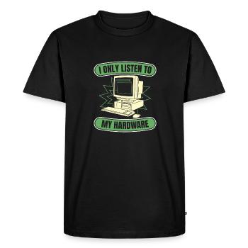 Developer Coder Programmer Hardware - Men's Premium Organic T-Shirt - black - Front - Nico (187cm)