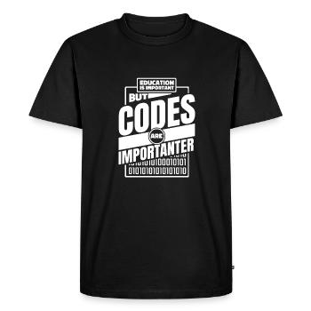 Developer Coder Programmer Funny - Men's Premium Organic T-Shirt - black - Front - Nico (187cm)