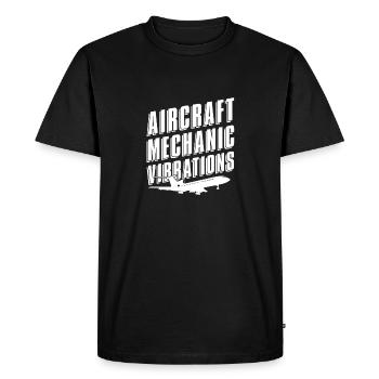 Aircraft Mechanic Vibrations - Men's Premium Organic T-Shirt - black - Front - Nico (187cm)