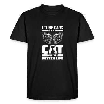 Tuner Cat Tuner de tournevis - T-shirt Premium bio Homme - noir - Devant - Nico (187cm)