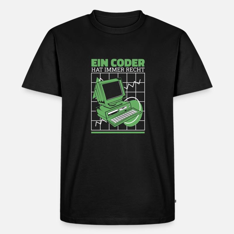 Entwickler Coder Programmierer Cool - Männer Premium Bio T-Shirt - Schwarz
