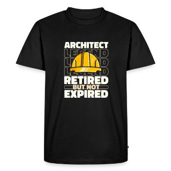 Retired Architect Architecture - Men's Premium Organic T-Shirt - black - Front - Nico (187cm)