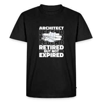 Retired Architect Architecture - Men's Premium Organic T-Shirt - black - Front - Nico (187cm)