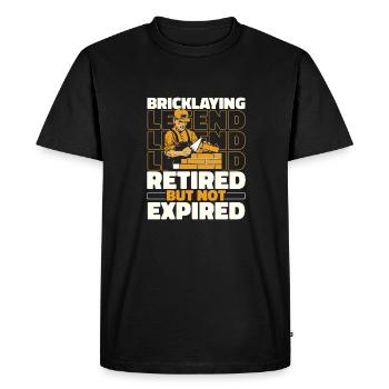 Maurer Im Ruhestand - Männer Premium Bio T-Shirt - Schwarz - Vorne - Nico (187cm)