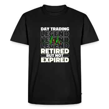 Day Trading Day Trader in Retirement - Men's Premium Organic T-Shirt - black - Front - Nico (187cm)
