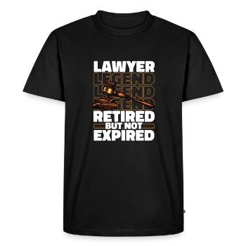 Lawyer Lawyer Jura Pensioner - Men's Premium Organic T-Shirt - black - Front - Nico (187cm)