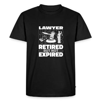 Lawyer Lawyer Jura Pensioner - Men's Premium Organic T-Shirt - black - Front - Nico (187cm)