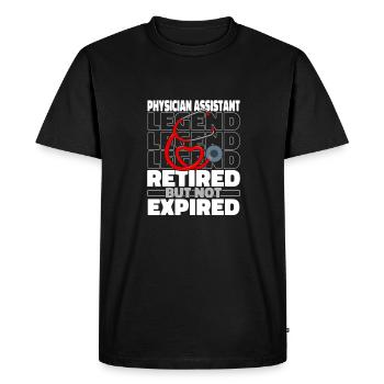 Retraité adjoint au médecin - T-shirt Premium bio Homme - noir - Devant - Nico (187cm)